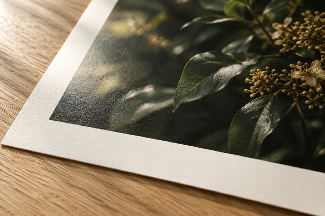 Close-up of Baryta Paper texture and finish