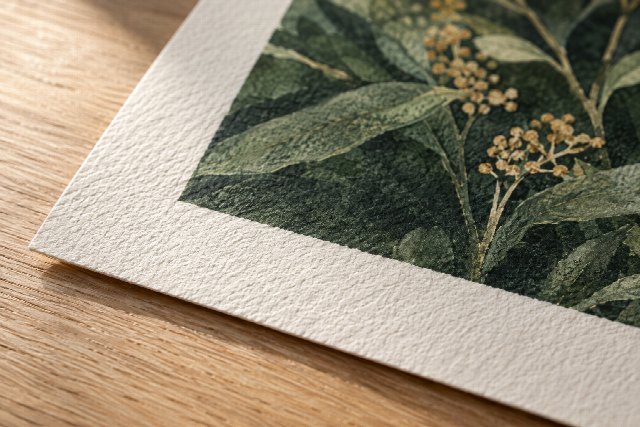 Close-up of Watercolor Paper texture and finish